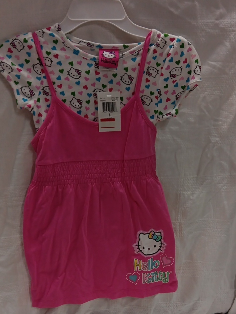 Hello Kitty Pink Girls' 2-Piece Matching Dress Set